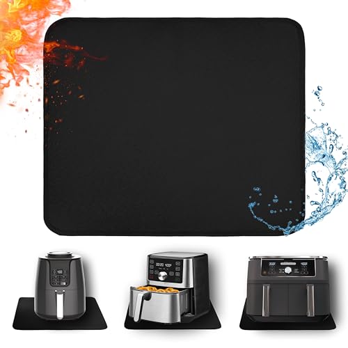 Hitzebeständige Matte für Heißluftfritteuse, 38,1 x 45,7 cm, hitzebeständige Matte für Arbeitsplatte, feuerfeste Silikon-Arbeitsplatten-Schutz, Appliance Slider, Hot Pod für Luftfritteuse von Amerbro
