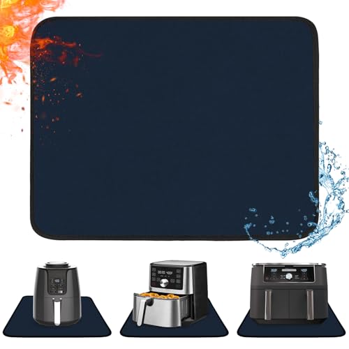 Amerbro Hitzebeständige Matte für Luftfritteuse, 40,6 x 50,8 cm, Arbeitsflächenschutz, feuerfester Silikon-Geräteschieber für Kaffeemaschine, Toaster, Backofen, Blau Amerbro Hitzebeständige Matte für Luftfritteuse, 40,6 x 50,8 cm, Arbeitsflächenschutz, feuerfester Silikon-Geräteschieber für Kaffeemaschine, Toaster, Backofen, Blau von Amerbro