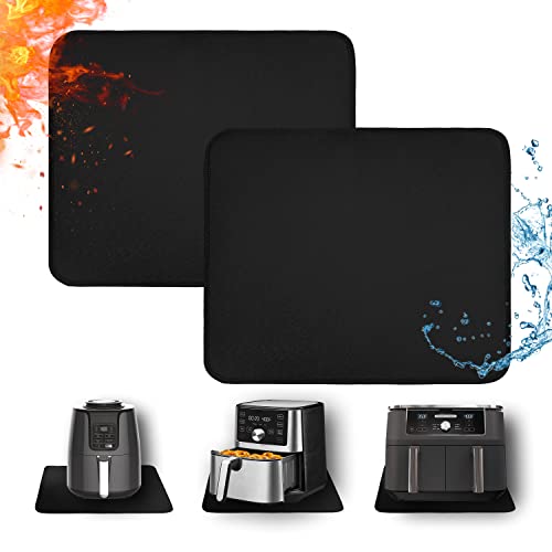 Amerbro Hitzebeständige Matte für Luftfritteuse – 38.1x45.7 cm hitzebeständige Matten für Arbeitsplatte – Küchen-Arbeitsplatten-Schutz, Geräte, Schiebematte für Luftfritteuse, Ofen, 2 Stück von Amerbro