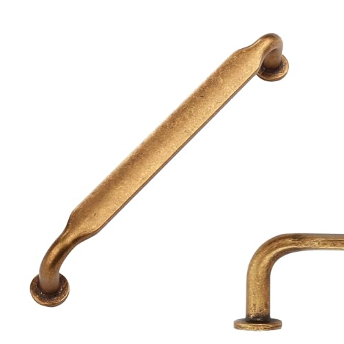 Amerdeco 10 Stück Möbelgriffe Antik Messing, 192mm Lochabstand, Zinklegierung Schubladengriffe & Schrankgriffe für Küchenschränke & Kleiderschränke UK0071 von Amerdeco