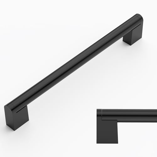 Amerdeco 10 Stück Möbelgriffe Edelstahl Schwarz Schrankgriffe Küchengriffe 192mm Lochabstand Schubladen Griffe Zinklegierung Schubladengriffe Griffe für Küchenschränke Kleiderschrank UK0038… von Amerdeco