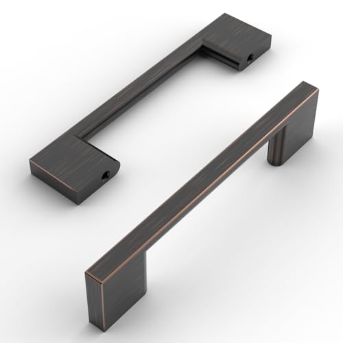 Amerdeco 10 Stück Möbelgriffe Öl Rieb Bronze, 96mm Lochabstand, Aluminiumlegierung Schubladengriffe & Schrankgriffe für Küchenschränke & Kleiderschränke UK0035 von Amerdeco