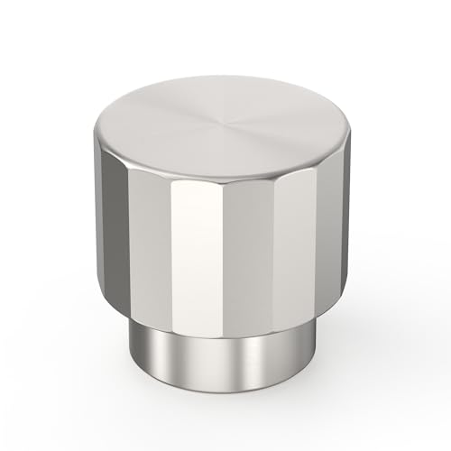 Amerdeco 10 Stück Möbelknöpfe Gebürsteter Nickel Stangengriff Küchenbeschläge Schrankknöpfe für Schrank, Kleiderschrank, mit einem Schrauben UK0075 von Amerdeco