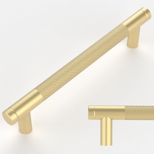 Amerdeco 5 Stück Gold Gerändelte Schrankgriffe 160mm Lochabstand, Aluminium Griffe für Küchenschränke & Möbelgriffe für Schubladen Amerdeco 5 Stück Gold Gerändelte Schrankgriffe 160mm Lochabstand, Aluminium Griffe für Küchenschränke & Möbelgriffe für Schubladen von Amerdeco
