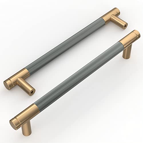 Amerdeco 5 Stück Goldgrau Schrankgriffe 160mm Lochabstand, Aluminium Griffe für Küchenschränke & Möbelgriffe für Schubladen Amerdeco 5 Stück Goldgrau Schrankgriffe 160mm Lochabstand, Aluminium Griffe für Küchenschränke & Möbelgriffe für Schubladen von Amerdeco