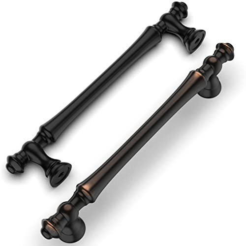Amerdeco 6 Stück Möbelgriffe Öl Rieb Bronze, 128mm Lochabstand, Zinklegierung Schubladengriffe & Schrankgriffe für Küchenschränke & Kleiderschränke UK0017 von Amerdeco