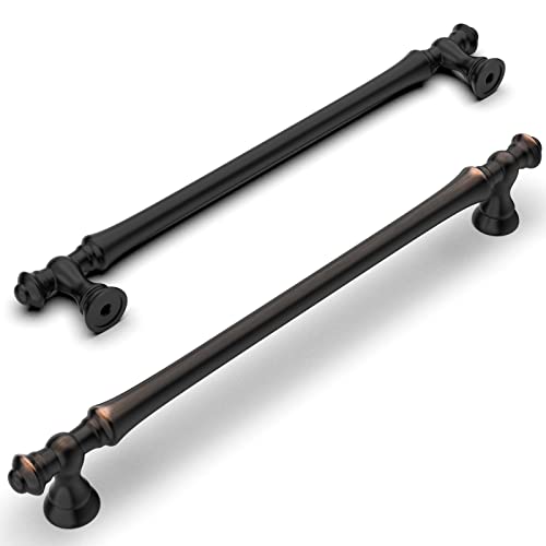 Amerdeco 6 Stück Möbelgriffe Öl Rieb Bronze, 192mm Lochabstand, Zinklegierung Schubladengriffe & Schrankgriffe für Küchenschränke & Kleiderschränke UK0017 von Amerdeco