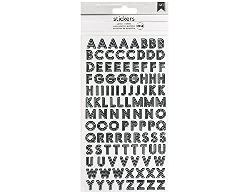 American Crafts 346649 Stickers Sticker, silber von American Crafts