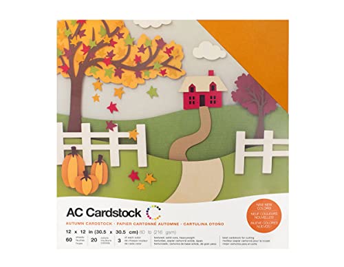 American Crafts 376987 tonkartons Variety Pack Herbst 60 Blatt 30,5 x 30,5 cm grußkartenkarton von American Crafts