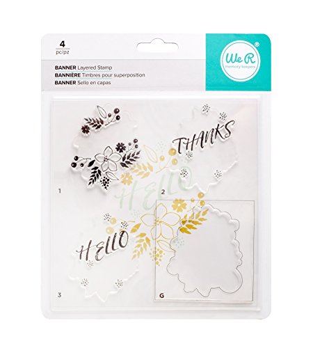 We R Memory Keepers Transparent Layered Stamp - Banner (4 Piece) von American Crafts