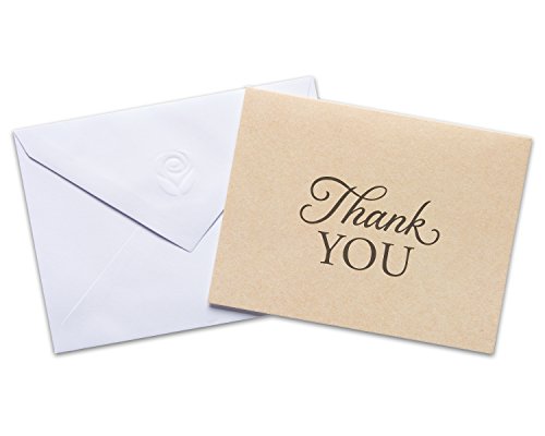 American Greetings Dankeskarten mit Umschlägen, braun, Kraft-Stil, 50 Stück American Greetings Dankeskarten mit Umschlägen, braun, Kraft-Stil, 50 Stück von American Greetings