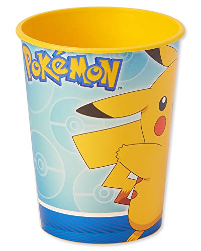 American Greetings Pokemon Partyzubehör, 473 ml, Wiederverwendbare Kunststoffbecher, 12 Stück von American Greetings