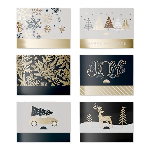 American Greetings Weihnachtsgeschenkkartenhalter, 12 Stück, Schwarz und Gold American Greetings Weihnachtsgeschenkkartenhalter, 12 Stück, Schwarz und Gold von American Greetings