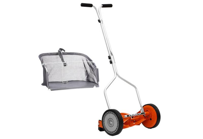 American Lawn Mower Company Spindelmäher 1204-14 Walzenmäher, 35,5 cm Schnittbreite, (Spar-Set, mit oder ohne Fangkorb), 4 Klingen Spindelrasenmäher mit oder ohne Fangkorb von American Lawn Mower Company