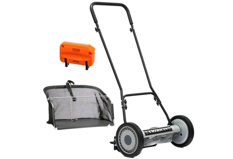 American Lawn Mower Company Spindelmäher 1815-15 Walzenmäher, 45,7 cm Schnittbreite, (Spar-Set, mit oder ohne Fangkorb), 5 Klingen Spindelrasenmäher mit oder ohne Fangkorb von American Lawn Mower Company