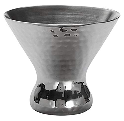 American Metalcraft DWCH7 Doppelwandiges Martini-Glas, Edelstahl, gehämmert, 200 ml, 11,4 cm Durchmesser, 9,5 cm Höhe von American Metalcraft, Inc. - BISS