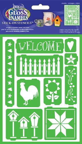 Americana Decor Country Schablone, blau, 21 x 15,5 x 0,3 cm Americana Decor Country Schablone, blau, 21 x 15,5 x 0,3 cm von DecoArt