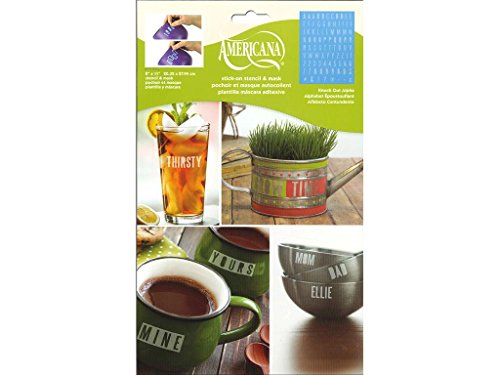 Americana Decor Knock Out Alpha Stick auf Schablone, blau, 8 X 27,9 cm Americana Decor Knock Out Alpha Stick auf Schablone, blau, 8 X 27,9 cm von DecoArt