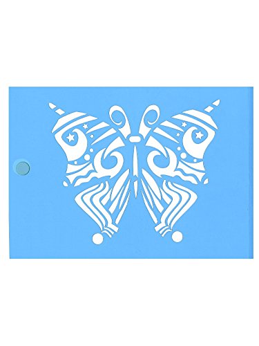 Americana Decor Vintage Schmetterling Schablone, blau, 5 X 17,8 cm von DecoArt