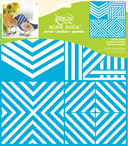 Americana Decor eckig Motion Schablone, blau, 12 x 12 Zoll Americana Decor eckig Motion Schablone, blau, 12 x 12 Zoll von DecoArt