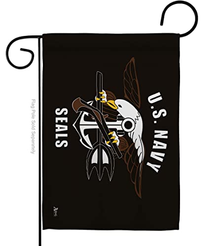 Navy Seals Gartenflagge – Streitkräfte USN Seabee United State American Military Veteran Retire Official – Hausdekoration Banner Kleiner Hof Geschenk doppelseitig hergestellt in den USA 13 x 18,5 von Americana Home & Garden