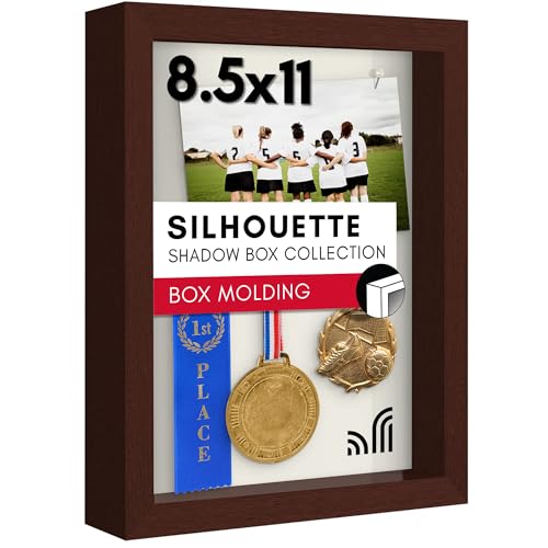 Americanflat 21,6 x 27,9 cm Schattenkastenrahmen aus Mahagoni mit weicher Leinenrückseite – Verbundholz mit poliertem Glas für Wand und Tischplatte Americanflat 21,6 x 27,9 cm Schattenkastenrahmen aus Mahagoni mit weicher Leinenrückseite – Verbundholz mit poliertem Glas für Wand und Tischplatte von Americanflat