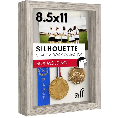 Americanflat 21,6 x 28,9 cm Schattenbox-Rahmen aus Treibholz mit weicher Leinenrückseite – Verbundholz mit poliertem Glas – horizontale und vertikale Formate für Wand und Tischplatte Americanflat 21,6 x 28,9 cm Schattenbox-Rahmen aus Treibholz mit weicher Leinenrückseite – Verbundholz mit poliertem Glas – horizontale und vertikale Formate für Wand und Tischplatte von Americanflat
