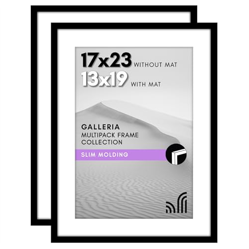 Americanflat 43 x 58 cm Bilderrahmen 2er Set schwarz – Verwendung als 13 x 19 Posterrahmen mit Passepartout oder 17 x 23 cm Rahmen ohne Passepartout – Collage-Bilderrahmen mit Plexiglas-Abdeckung für Americanflat 43 x 58 cm Bilderrahmen 2er Set schwarz – Verwendung als 13 x 19 Posterrahmen mit Passepartout oder 17 x 23 cm Rahmen ohne Passepartout – Collage-Bilderrahmen mit Plexiglas-Abdeckung für von Americanflat