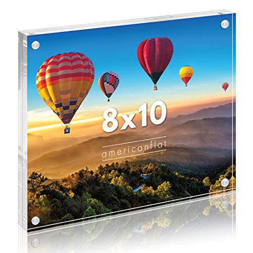 Americanflat Acryl-Bilderrahmen, doppelseitiger Rahmen mit magnetischen Ecken, transparenter Acrylrahmen für Schreibtisch oder Tischdekoration, 20,3 x 25,4 cm, Bilderrahmen mit Mikrofasertuch im Americanflat Acryl-Bilderrahmen, doppelseitiger Rahmen mit magnetischen Ecken, transparenter Acrylrahmen für Schreibtisch oder Tischdekoration, 20,3 x 25,4 cm, Bilderrahmen mit Mikrofasertuch im von Americanflat