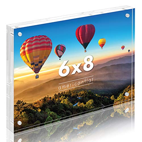 Americanflat Acryl-Bilderrahmen, doppelseitiger Bilderrahmen mit magnetischen Ecken, transparenter Acrylrahmen für Schreibtisch oder Tischdekoration, 15,2 x 20,3 cm, mit Mikrofasertuch im Lieferumfang Americanflat Acryl-Bilderrahmen, doppelseitiger Bilderrahmen mit magnetischen Ecken, transparenter Acrylrahmen für Schreibtisch oder Tischdekoration, 15,2 x 20,3 cm, mit Mikrofasertuch im Lieferumfang von Americanflat