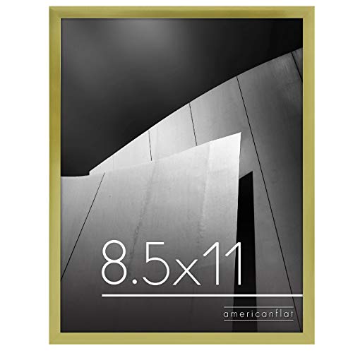 Americanflat Bilderrahmen, 21,6 x 28,9 cm, dünner Rand, bruchfestes Glas, horizontale und vertikale Formate für Wand und Tischplatte von Americanflat