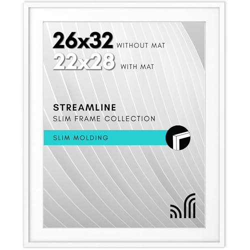 Americanflat Bilderrahmen mit poliertem Plexiglas, 66 x 81 cm, Verwendung als 55 x 71 cm Rahmen mit Passepartout oder 26 x 32 cm ohne Passepartout, Streamline-Kollektion, dünner Bilderrahmen für Americanflat Bilderrahmen mit poliertem Plexiglas, 66 x 81 cm, Verwendung als 55 x 71 cm Rahmen mit Passepartout oder 26 x 32 cm ohne Passepartout, Streamline-Kollektion, dünner Bilderrahmen für von Americanflat