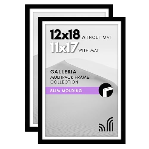 Americanflat Posterrahmen mit poliertem Plexiglas, 30,5 x 45,7 cm, 2 Stück, Verwendung als 28 x 43 cm Rahmen mit Passepartout oder 30,5 x 45,7 cm Rahmen ohne Passepartout, Galleria-Kollektion, Americanflat Posterrahmen mit poliertem Plexiglas, 30,5 x 45,7 cm, 2 Stück, Verwendung als 28 x 43 cm Rahmen mit Passepartout oder 30,5 x 45,7 cm Rahmen ohne Passepartout, Galleria-Kollektion, von Americanflat