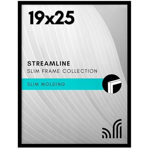 Americanflat Posterrahmen mit poliertem Plexiglas, Streamline-Kollektion, dünner Rand, Bilderrahmen für Wanddekoration, Befestigungsmaterial im Lieferumfang enthalten, Schwarz Americanflat Posterrahmen mit poliertem Plexiglas, Streamline-Kollektion, dünner Rand, Bilderrahmen für Wanddekoration, Befestigungsmaterial im Lieferumfang enthalten, Schwarz von Americanflat