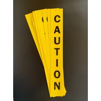 Achtung Aufkleber Vinyl 14" X 2" | 10 Pack Indoor Outdoor Gelb Sicherheitsschild | X10Ps99 von AmericangarageByJoy