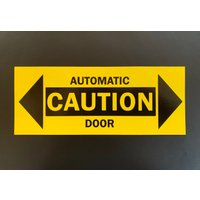 Achtung Automatik Türaufkleber Vinyl Aufkleber 10" X 4" Wetterfest | Ps107 von AmericangarageByJoy