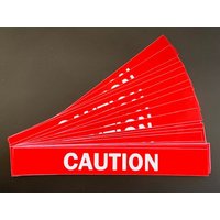 Achtung Rote Sticker Vinyl Aufkleber 10" X 1, 5" | 20Er Pack Indoor Outdoor Sicherheitsschild | X20Ps104 von AmericangarageByJoy