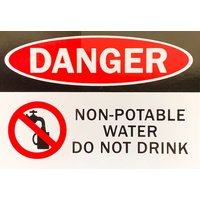 Danger Non Potable Water Do Not Drink Sticker Vinyl Aufkleber Safety Workplace | Ps110 Danger Non Potable Water Do Not Drink Sticker Vinyl Aufkleber Safety Workplace | Ps110 von AmericangarageByJoy