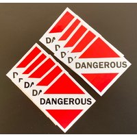 Gefährliche Sticker Vinyl Aufkleber 3"T X 3"W | 10 Pack Indoor Outdoor Warnschild | X10Ps102 von AmericangarageByJoy