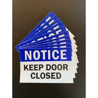 Hinweis - Keep Door Closed Vinyl Sticker | 10 Pack Aufkleber 6" X 4" Safety Indoor Outdoor | X10Ps97 von AmericangarageByJoy