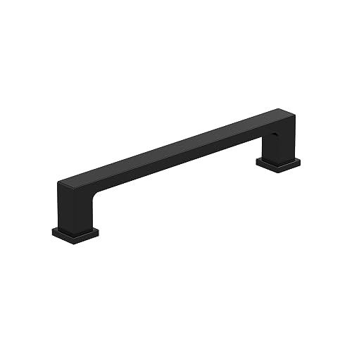 Amerock 10BX37032MB | mattschwarzer Schrankgriff | 128 mm Mitte zu Mitte | 10 Stück | Bridgeport | Möbelbeschläge von Amerock