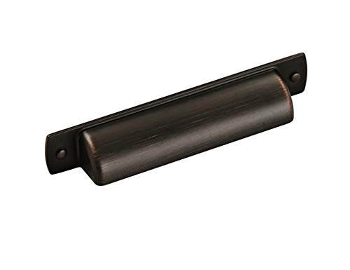 Amerock 10BX53716ORB Rochdale Schrank-Becher, 9,5 cm (3-3/4 Zoll), Mitte zu Mitte, ölgeriebene Bronze, 10 Stück von Amerock