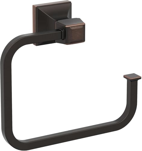 Amerock BH36022ORB | Ölgeriebener Bronze Handtuchring | 146 mm Länge Handtuchhalter | Mulholland | Handtuchhalter für Badezimmerwand | Kleiner Küchenhandtuchhalter | Badzubehör von Amerock