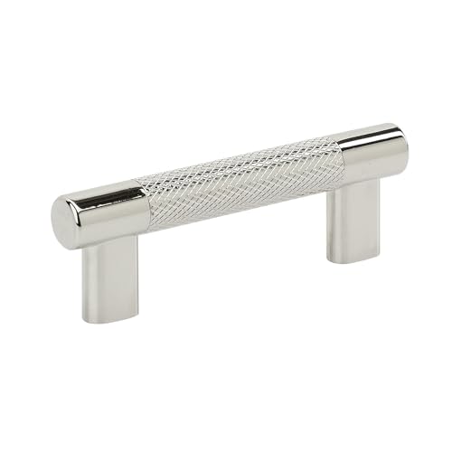 Amerock BP36557PN | Küchenschrankgriff | poliertes Nickel | 76 mm & 96 mm Mitte zu Mitte | Bronx | 1 Packung | Möbelbeschläge | Schrankgriff | Badezimmer-Schubladengriff von Amerock