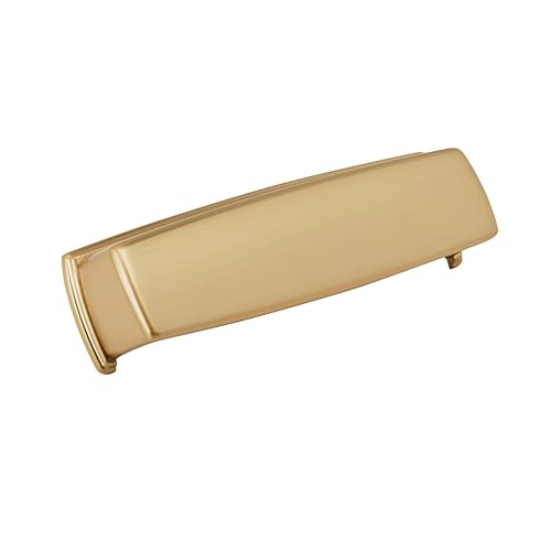 Amerock BP53801CZ | Champagner Bronze Tassengriff | 96 mm Mitte zu Mitte Schubladengriff | Kane | Möbelbeschläge Schrankgriffe von Amerock
