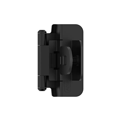 Amerock BPR8700FB | Schrankscharnier | 3/8 Zoll (10 mm) Einsatz doppelt zerlegbar | Mattschwarz | Küchenschrank-Türscharnier | 1 Paar/2 Pack | Funktionale Hardware von Amerock