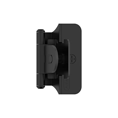 Amerock BPR8701FB | Schrankscharnier | 6 mm Überlagerung doppelt zerlegbar | mattschwarz | Küchenschrank-Türscharnier | 1 Paar/2 Stück | funktionale Hardware von Amerock