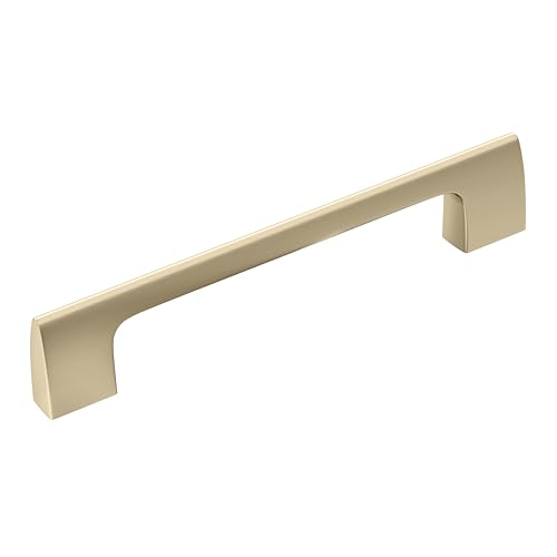 Amerock | Schrankgriff | Golden Champagne | 128 mm Mitte zu Mitte | Riva | 1 Packung | Schubladengriff | Schubladengriff | Schrankbeschläge von Amerock