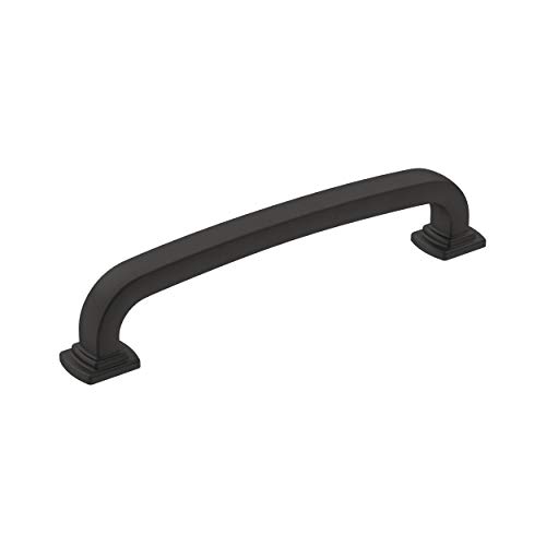 Amerock | Schrankgriff | Mattschwarz | 128 mm Mitte zu Mitte | Überführung | 1 Packung | Schubladengriff | Schrankgriff | Schrankbeschläge von Amerock