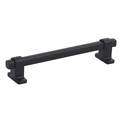 Amerock | Schrankgriff | Mattschwarz | 160 mm Mitte zu Mitte | Rockwell | 1 Packung | Schubladengriff | Schubladengriff | Schrankbeschläge von Amerock